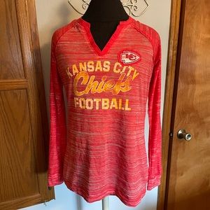 KC Chiefs burnout long sleeve tshirt L